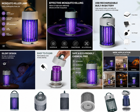 2-in-1 Mosquito Killer Lamp & Night Light | USB Rechargeable